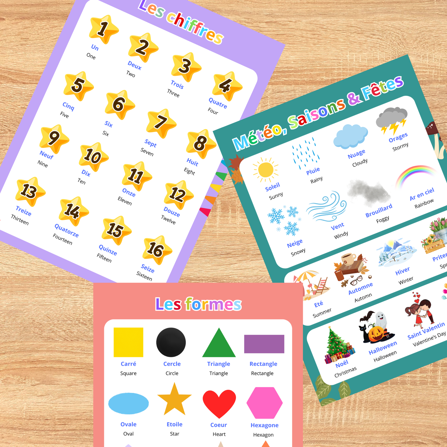 10 affiches bilingues Anglais/Français