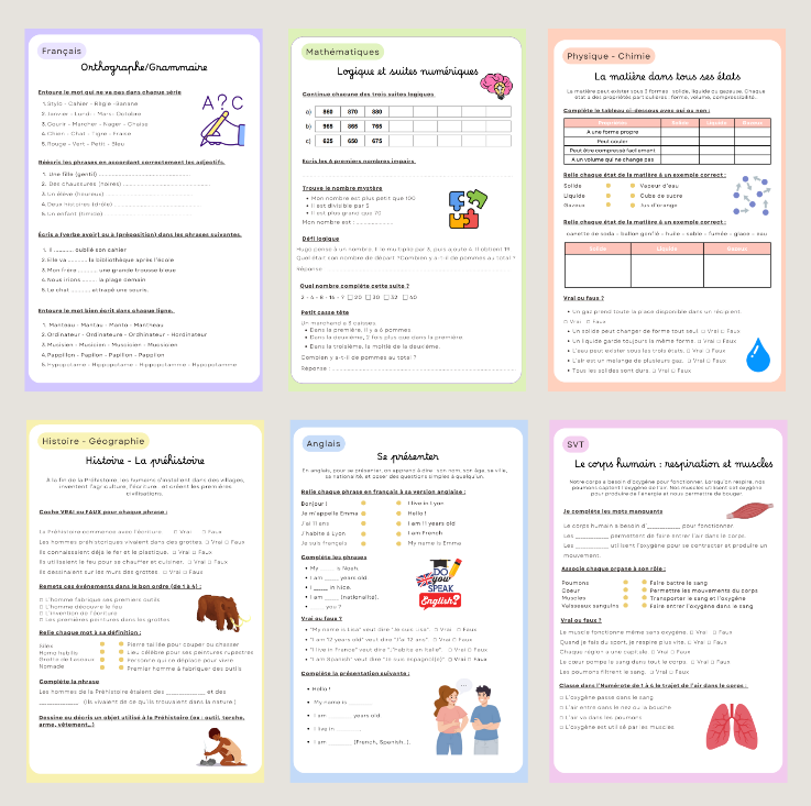 Je prépare ma rentrée en 6ème
