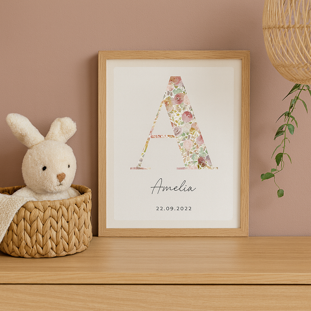 Affiche naissance personnalisée – Collection Althéa