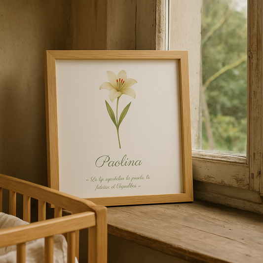 Affiche naissance personnalisée - Collection Flora