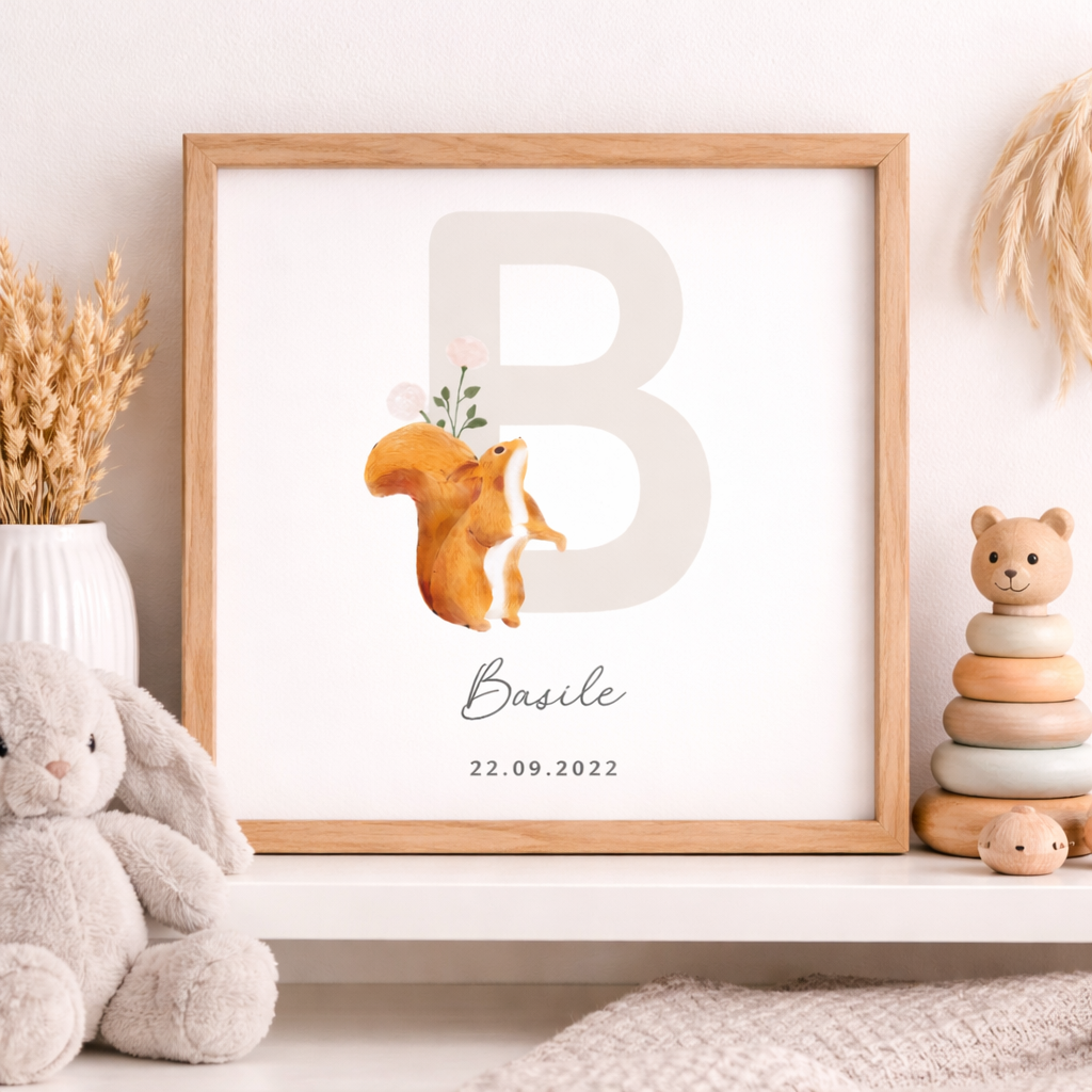 Affiche naissance personnalisée – Collection Orane