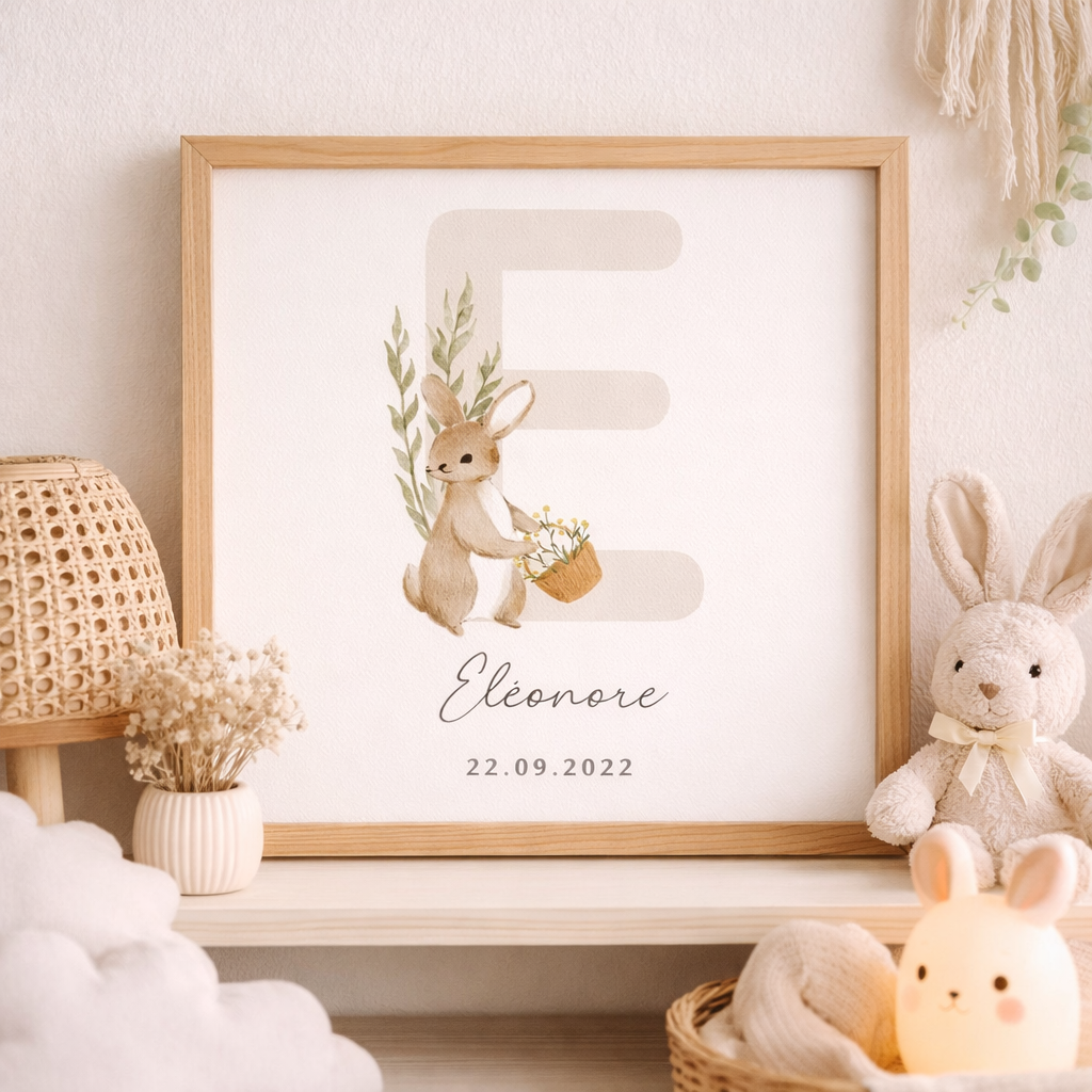 Affiche naissance personnalisée – Collection Orane