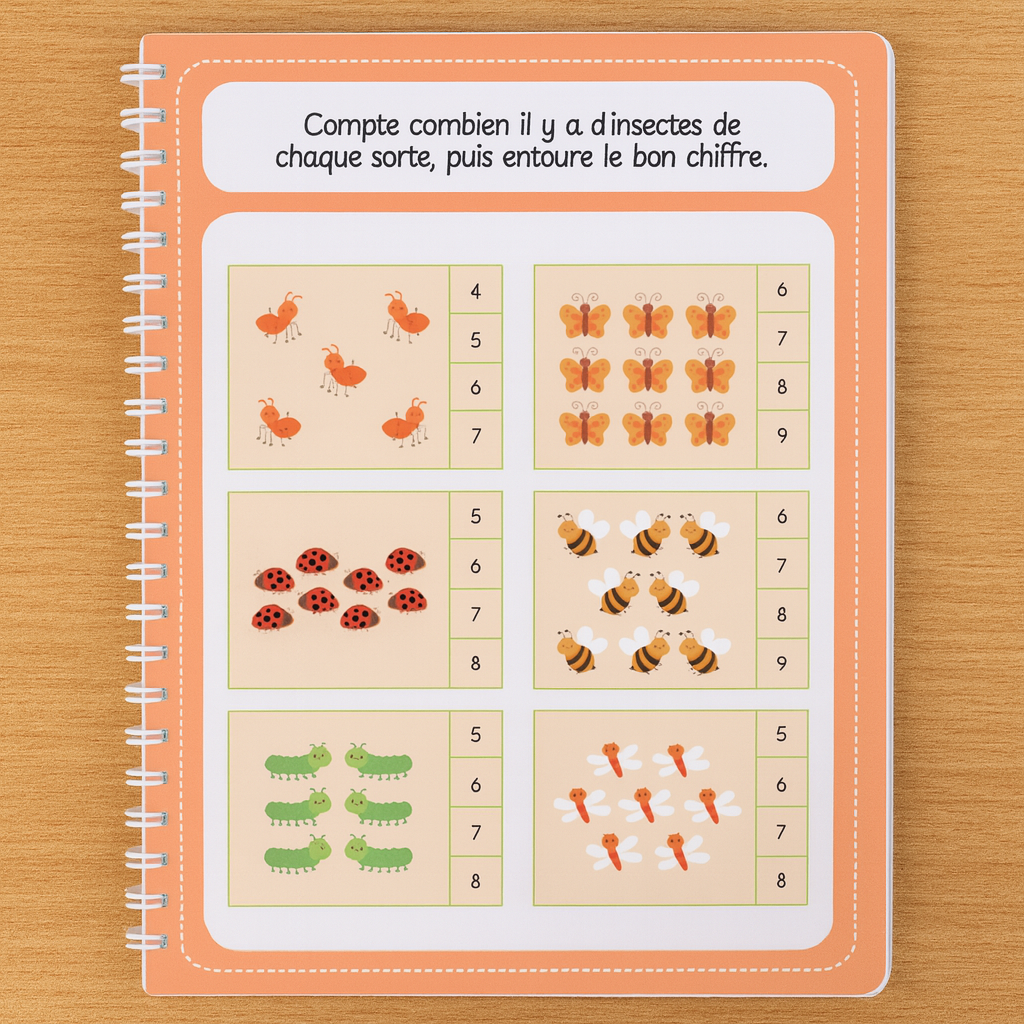 J'apprends à compter réutilisable