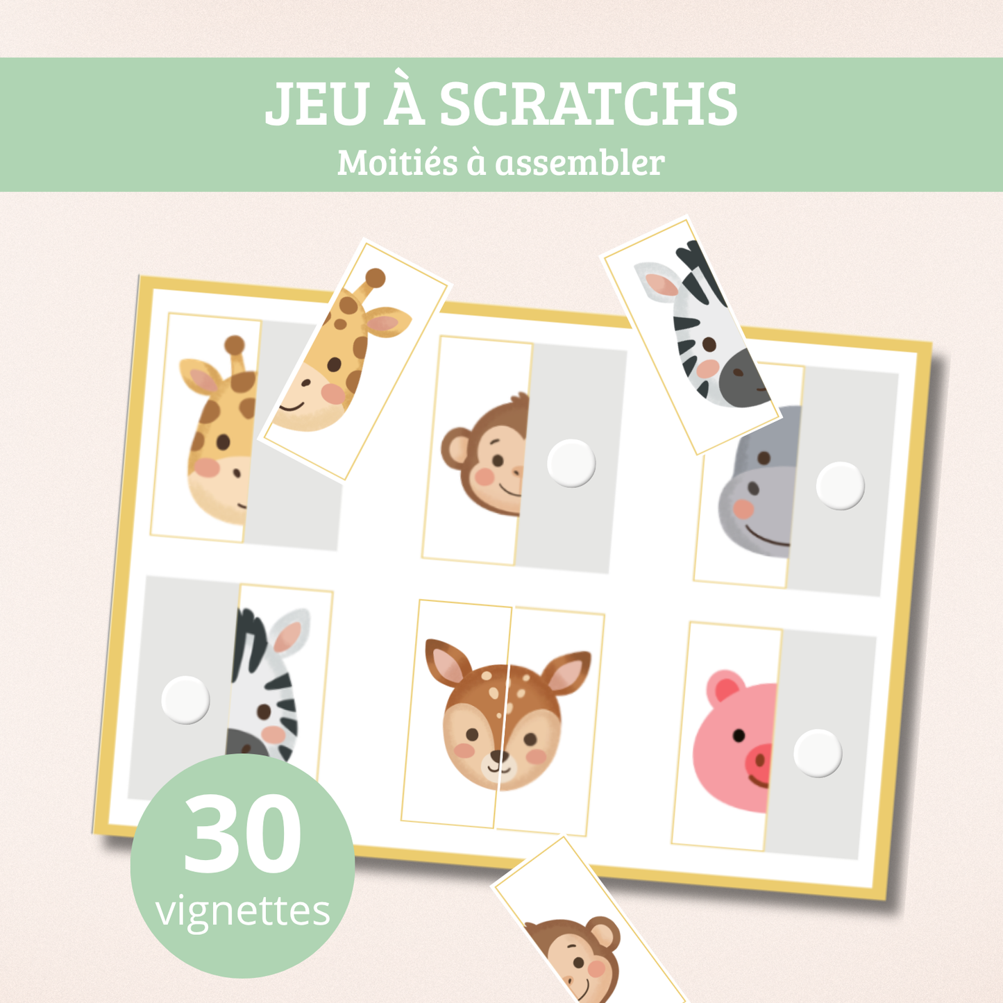 Jeu - Animaux à assembler