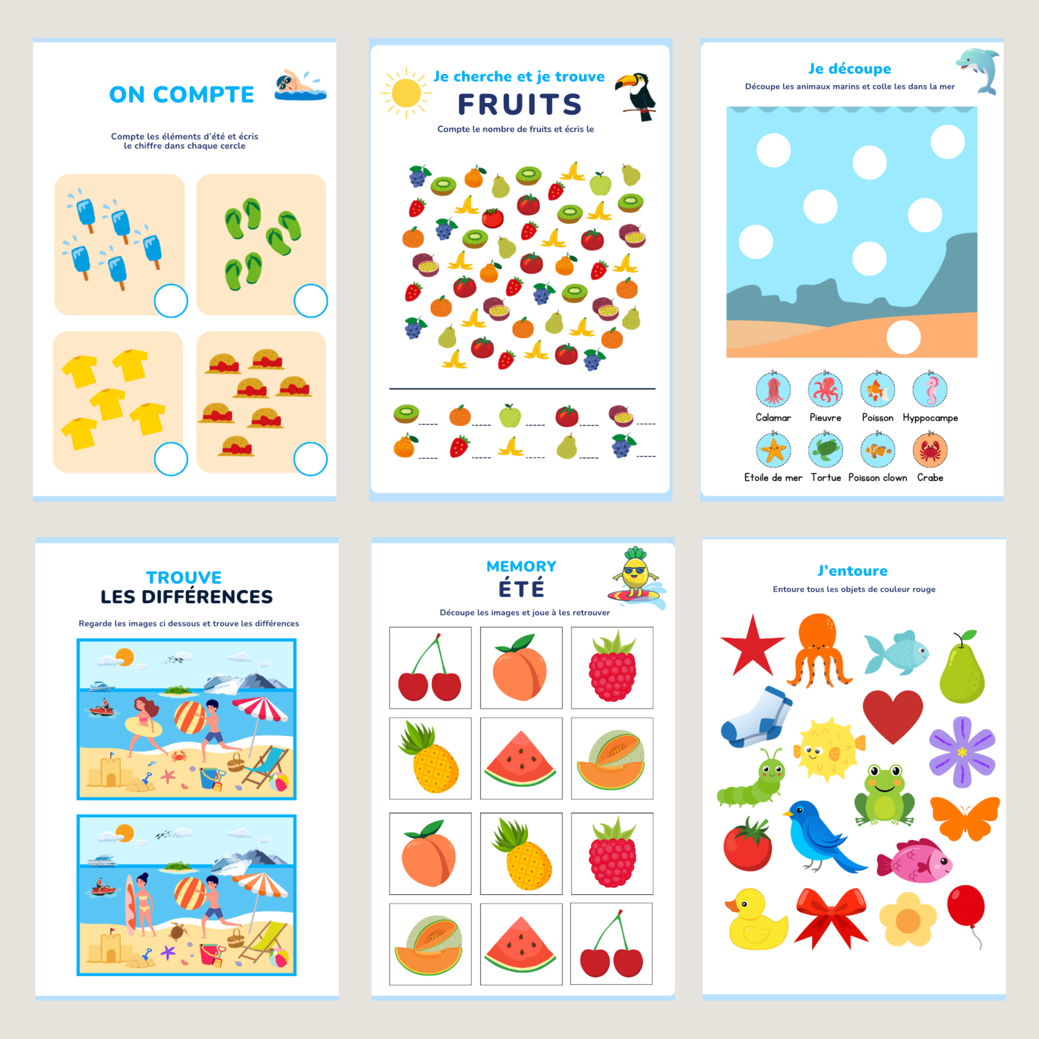 Cahier vacances 3/6 ans