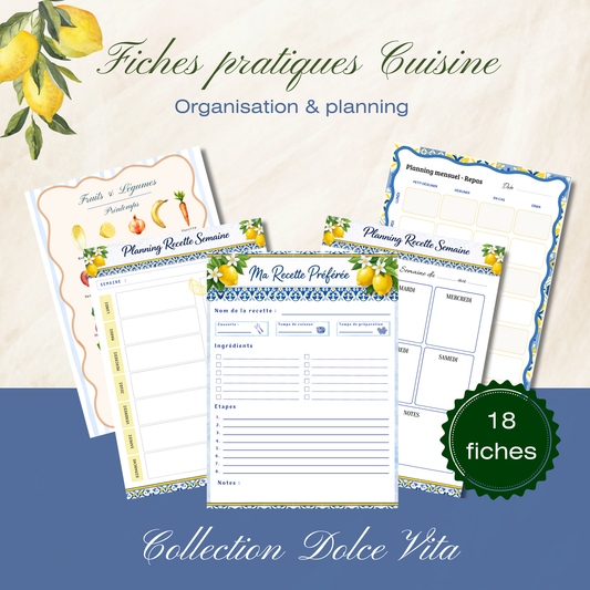 Kit organisation Cuisine "Dolce Vita"